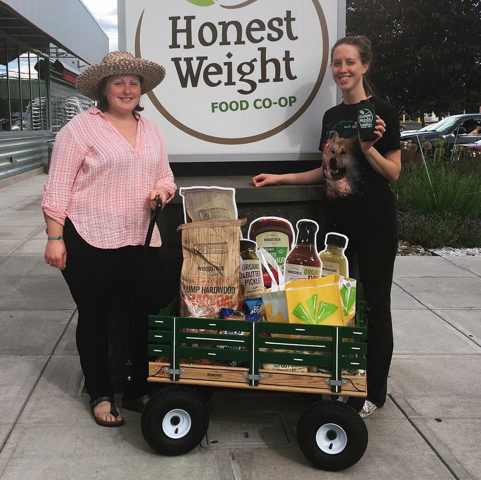 Marta with hew new Woodstock wagon and a friend